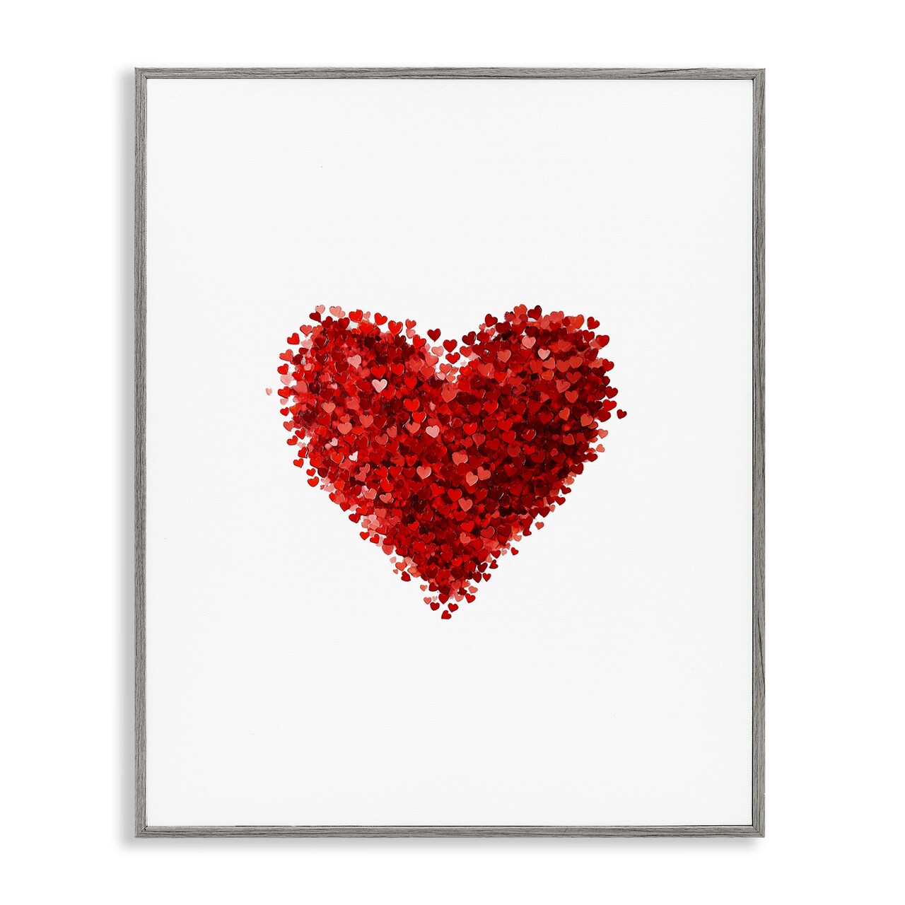 Stupell Industries Cluster of Hearts Shape Framed Giclee, design by Christine Simpson Art